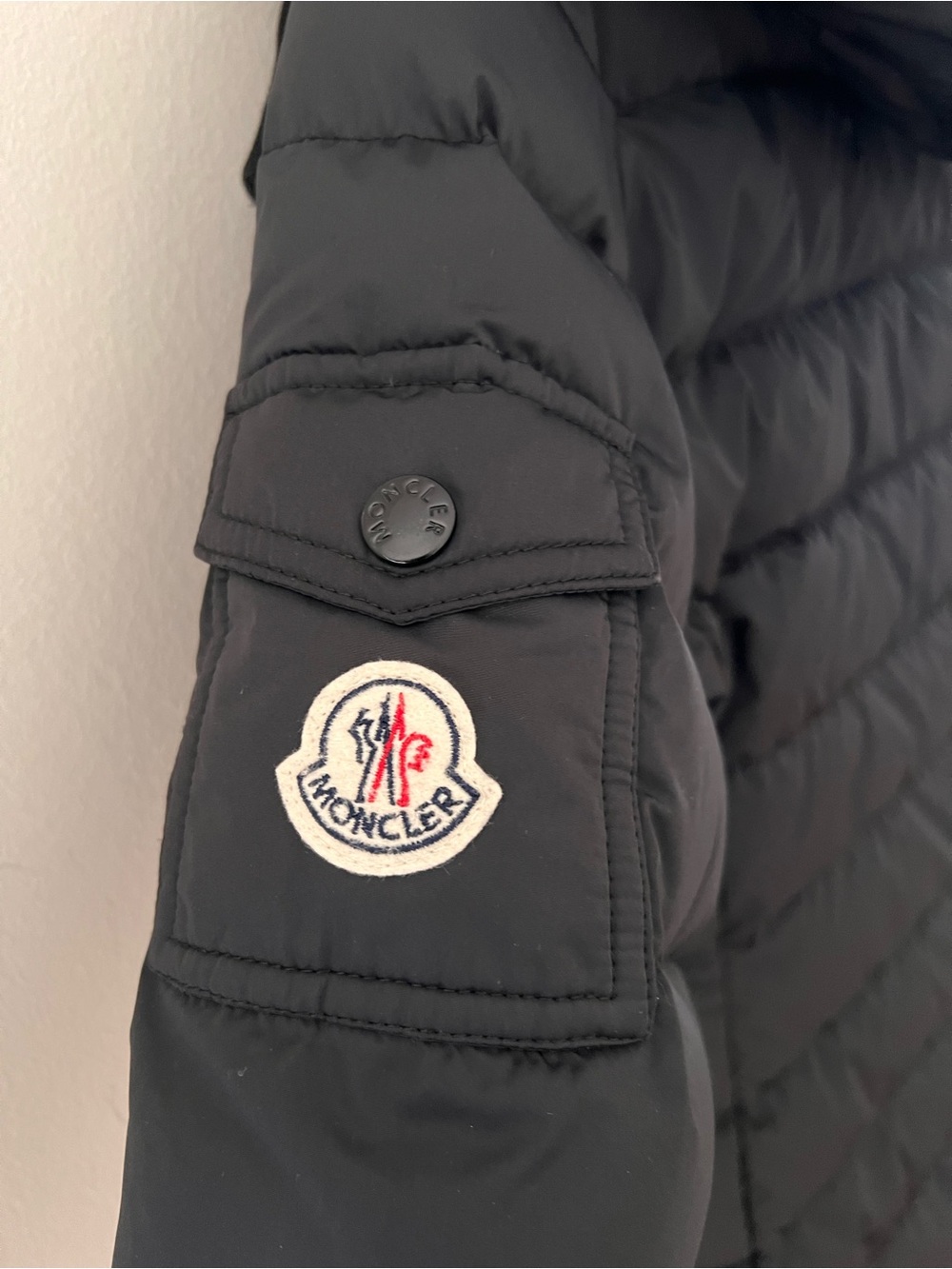 Moncler Flammette Long Puffer Jacket Women’s Size 0 Black Authentic Coat - Picture 6 of 14
